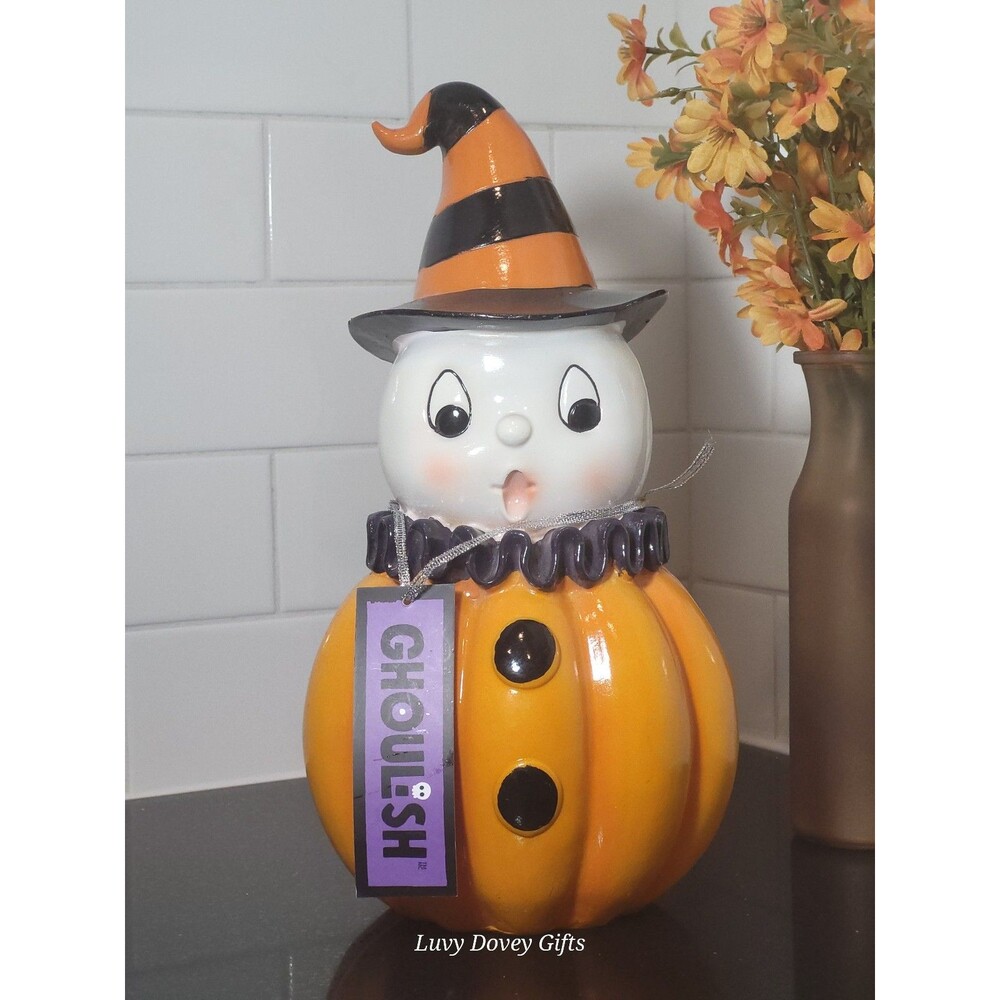 Johanna Parker for Bethany Lowe "Ghoulish Boo" Ghost Figure in Pumpkin NWT